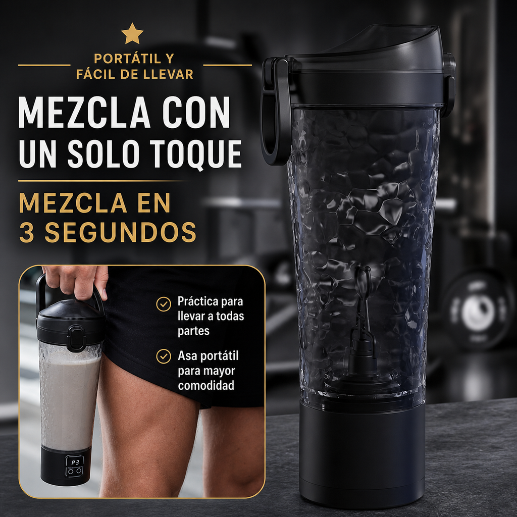 Shaker Eléctrico Portátil 700 ml para Proteína