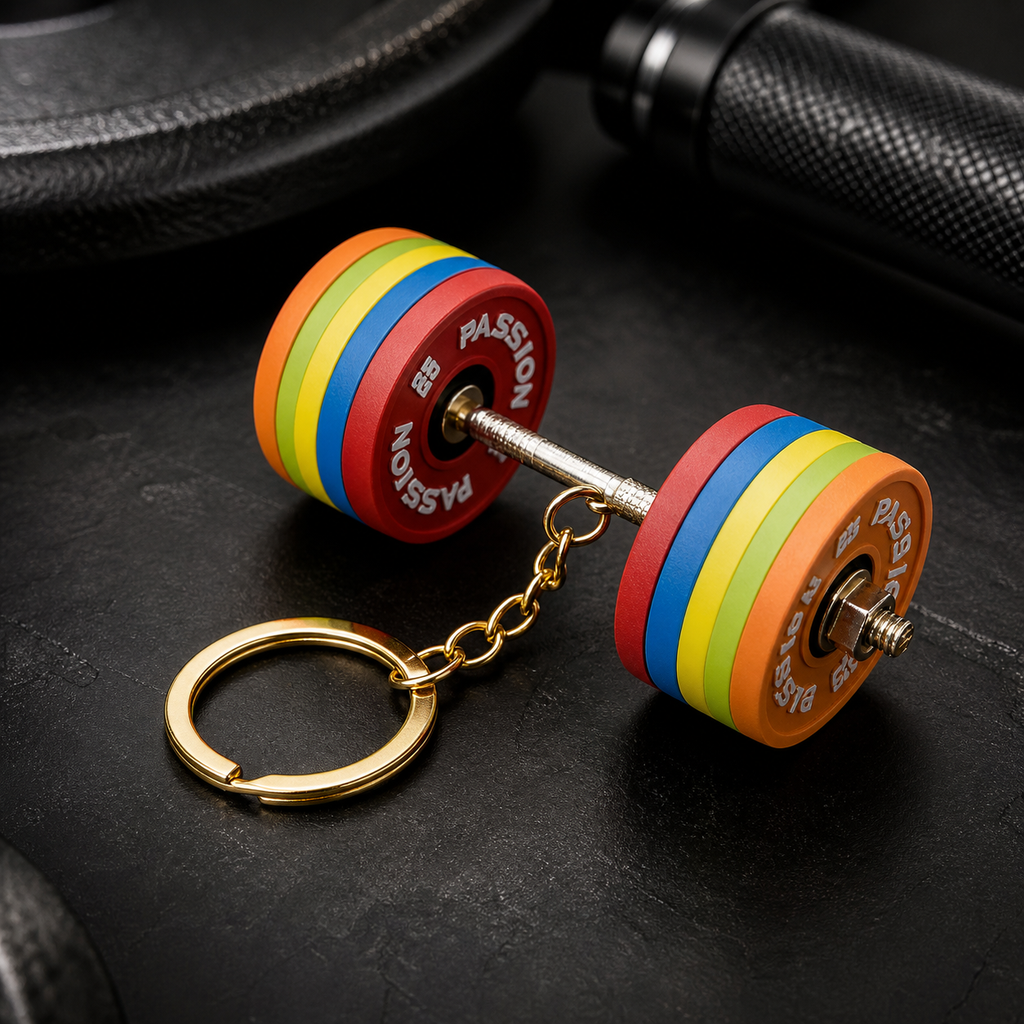 Mini-Crossfit-Hantel-Schlüsselanhänger