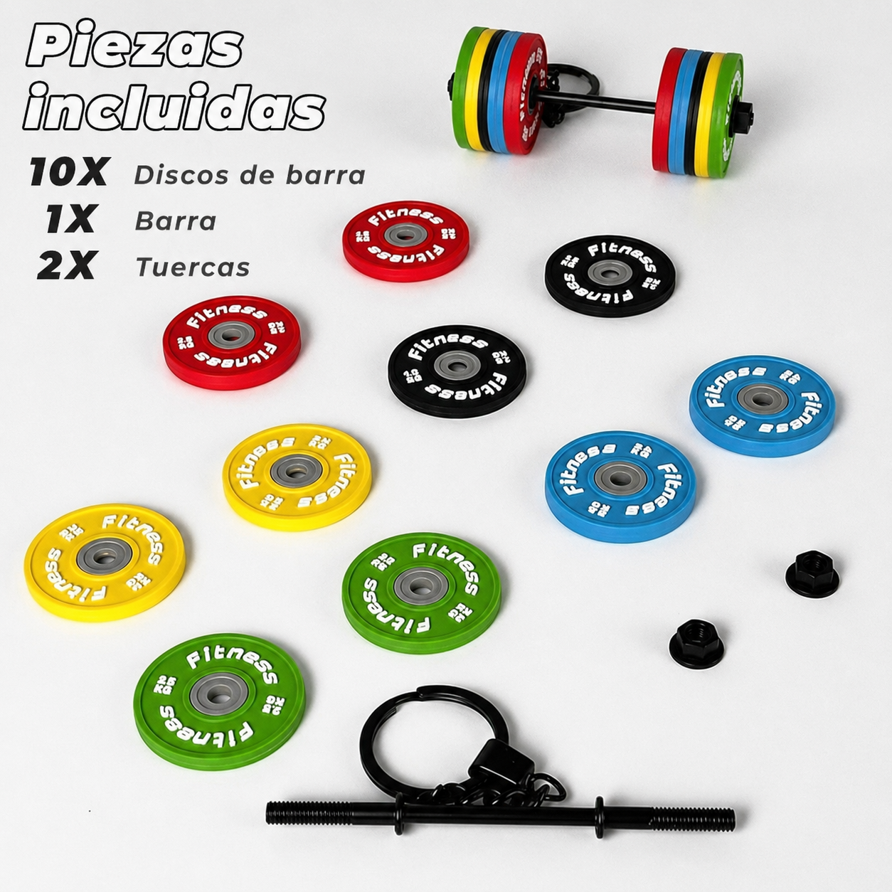 Mini-Crossfit-Hantel-Schlüsselanhänger